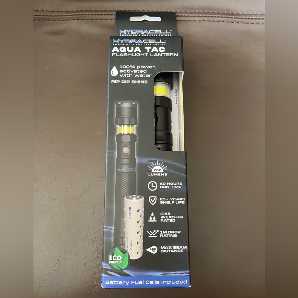 Hydracell Aqua Tac Flashlight Lantern Torch with Adjustable Focal Lens